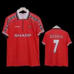 David Beckham 7 Manchester United Home Retro Jersey  Men Red