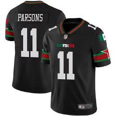 Men's Cowboys #11 Micah Parsons Black Mexico Vapor Limited Foo...