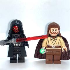 2pcs Star Wars Duel Qui-Gon Jinn vs Darth Maul Minifigure