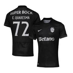 Eduardo Quaresma 72 Sporting CP 2025-26 Away Match Jersey  Black