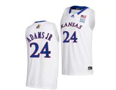 Men's #24 K.J. Adams Jr Jersey Kansas Jayhawks College Basketb...