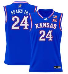 KJ Adams Jr Jersey #24 Kansas Jayhawks 2024 Lightweight Basket...
