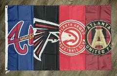 Atlanta Braves Falcons Hawks United FC Flag 3x5 ft Sports