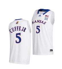 #5 Kyle Cuffe Jr Jersey Kansas Jayhawks College Basketball Whi...