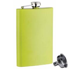 Yellow Stainless Steel Hip Flask by Top Shelf Flasks  8 oz Cap...