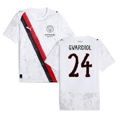 Josko Gvardiol 24 Manchester City 2025-26 Match Jersey  White