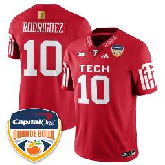 Jacob Rodriguez Jersey #10 Texas Tech Red Raiders Orange Bowl ...