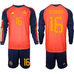 Spain #16 RODRIGO Jersey Team x World Cup 2026 Sleeve Home Red...