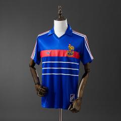 Men's France 1984 Home Blue Retro Jersey