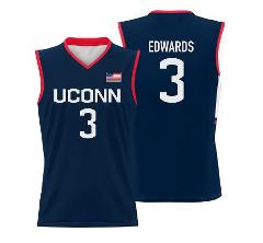 Aaliyah Edwards Jersey UConn Huskies College Basketball Navy #3