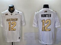 Colorado Buffaloes #12 Travis Hunter Jersey NCAA Football White