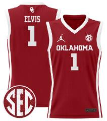 Kobe Elvis Jersey #1 Oklahoma Sooners 2024 Lightweight Basketb...