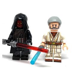 2pcs Star Wars Darth Maul vs Obi-Wan Rebels Duel Minifigures Toy