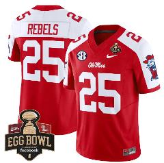 Rebels Jersey #25 Ole Miss Rebels 2025 Egg Bowl Vapor Limited ...
