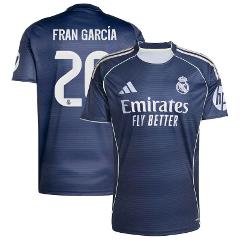 Fran Garcia 20 Real Madrid 2025-26 Away Jersey  Blue