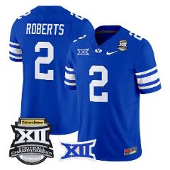 Chase Roberts Jersey #2 BYU Cougars 2025 Big 12 Championship S...