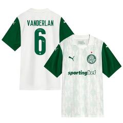 Vanderlan #6 Palmeiras 2025-26 Away Match Jersey  White