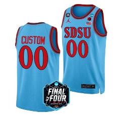 Custom San Diego State Aztecs Jersey Basketball 2023 NCAA Fina...
