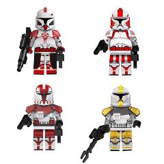 Star Wars Phase I Commanders Fox, Stone & Bly 4 Minifigures Lot