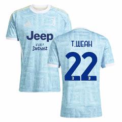 Timothy Weah 22 Juventus 2025-26 Away Match Jersey  Light Blue