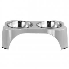 Gibson Home Bow Wow Meow 3 Piece Elevated Pet Bowl Dinner Set ...