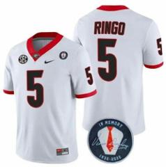 Men's Georgia Kelee Ringo #5 Honoring Vince Dooley Patch Jerse...
