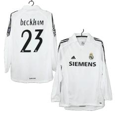 David Beckham 23 Real Madrid 2005-2006 Retro Home Jersey  Men,...