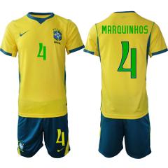 Brazil #4 MARQUINHOS Jersey National Team x World Cup 2026 Hom...