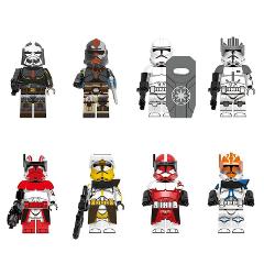 8pcs Star Wars Bad Batch Cody, Bly, Thorn, Fox Minifigures Toy
