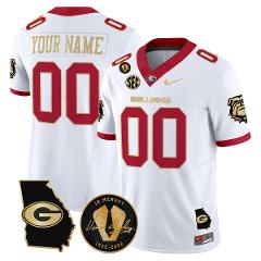 Custom Georgia Bulldogs Jersey 2025 Georgia Map, Vince Dooley ...
