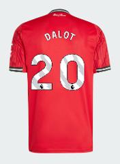 Manchester United Home 2025-26 DALOT 20 Match Jersey  Red