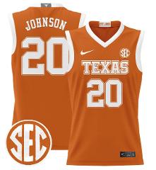 Tre Johnson Jersey #20 Texas Longhorns 2024 Lightweight Basket...