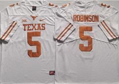Texas Longhorns Bijan Robinson Jersey #5 College Football White