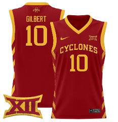 Keshon Gilbert Jersey #10 Iowa State 2024 Lightweight Basketba...