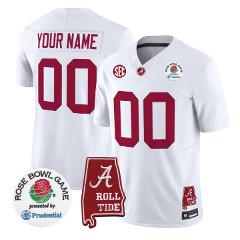 Custom Alabama Crimson Tide Jersey 2026 Rose Bowl Patch Stitch...