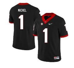 Georgia Bulldogs #1 Sony Michel NCAA College Football Jersey B...