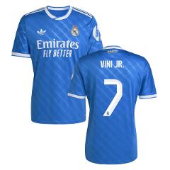 Vini Jr #7 Real Madrid 2025-26 Third Match Jersey  Blue