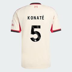 Liverpool 2025-26 KONATE 5 Away Jersey  Cream