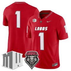 Team Jersey #1 New Mexico Lobos 2025 Vapor Limited Stitched Red
