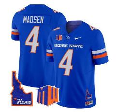 Maddux Madsen Jersey #4 Boise State Broncos 2024 Home Patch Va...