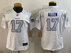 Mens Josh Allen #17 Football Replica Jersey White Sliver