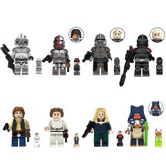 8pcs Star Wars Bad Batch Han, Leia, Ahsoka & Satine Minifigure...