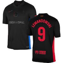 Robert Lewandowski #9 Barcelona x Travis Scott 2025 Away Jerse...
