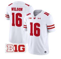 Russell Wilson Jersey #16 Wisconsin Badgers Vapor Football Sti...