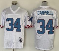 Mens Earl Campbell #34 Football Game Replica Jersey White