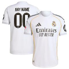 Real Madrid 2025-26 Customize Home Jersey  White