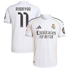 Rodrygo 11 Real Madrid 2025-26 Home Jersey  White