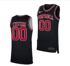 Custom Georgia Bulldogs Jersey College Basketball Throwback Black
