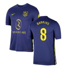 Pablo Barrios 8 Atltico de Madrid 2025-26 Away Match Jersey  Navy