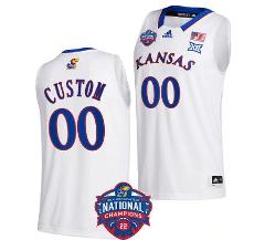 Custom Kansas Jayhawks Jersey Basketball 2022 NCAA National Ch...